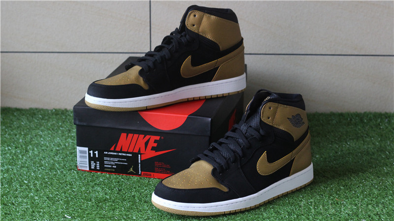 Air Jordan 1 I Retro High OG Black Gold Metallic